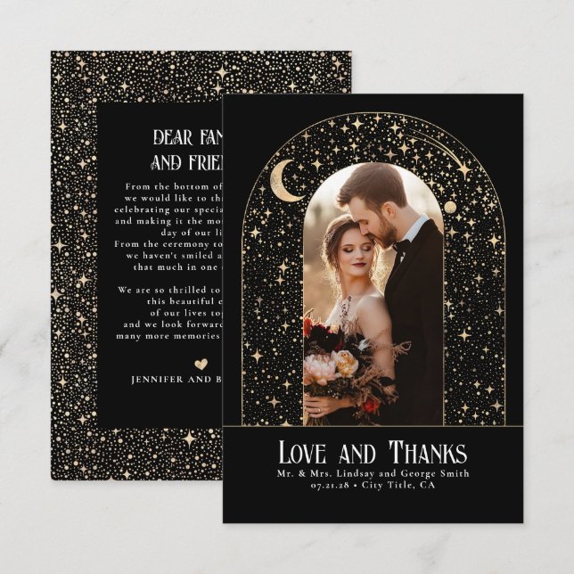 Merci de nuit étoilé céleste et mystique (Devant / Derrière)