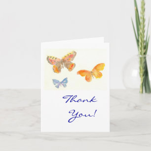Merci de papillons Carte pour notes