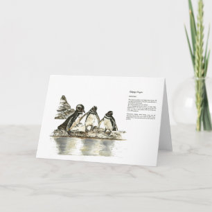 Merci de pingouins imprimés peints à la main en vo