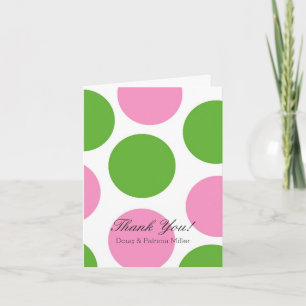 Merci de points roses et verts