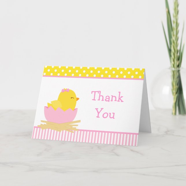 Merci de poussin rose et jaune pour fille (Devant)
