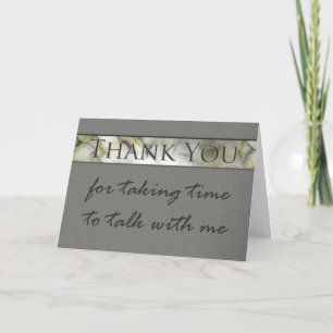 Merci de prendre le temps de parler à l'entretien