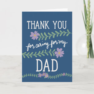 Merci de prendre soin de la carte pour mon père