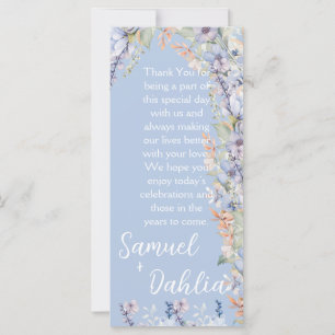 Merci de réception Fleur sauvage bleu