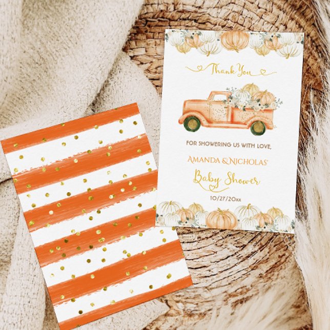 Merci de récolte de Baby shower d'automne citrouil (Créateur téléchargé)