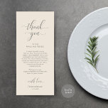 Merci de réglage, Elégante carte gris crème<br><div class="desc">Présentant la touche finale parfaite à votre réception de mariage - nos élégantes Cartes de Merci de mariage, avec le titre de la carte "Fêtons"! Conçues pour express votre appréciation sincère de la présence de chaque invité lors de votre journée spéciale, ces cartes sont le moyen idéal d'ajouter une touche...</div>