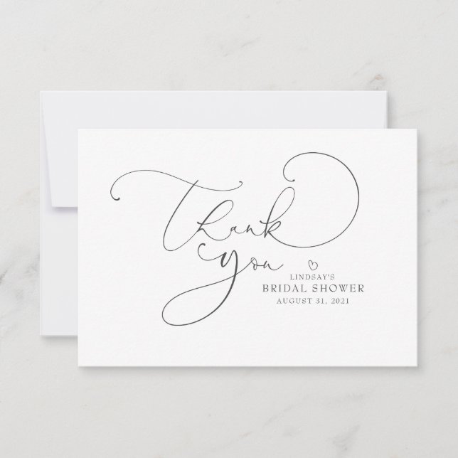 Merci de Remerciement de Mariage Editable Couleur  (Devant)