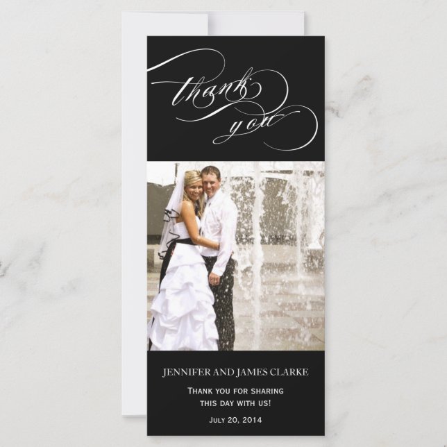 Merci de script photo Mariage noir (Devant)