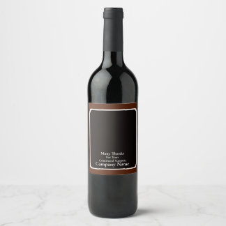 Merci de soutenir nos étiquettes de vin de société