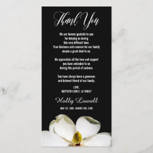 Merci de sympathie des pétales de magnolia