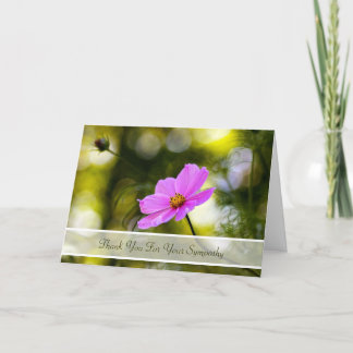 Merci de sympathie même le fleur sauvage rose de