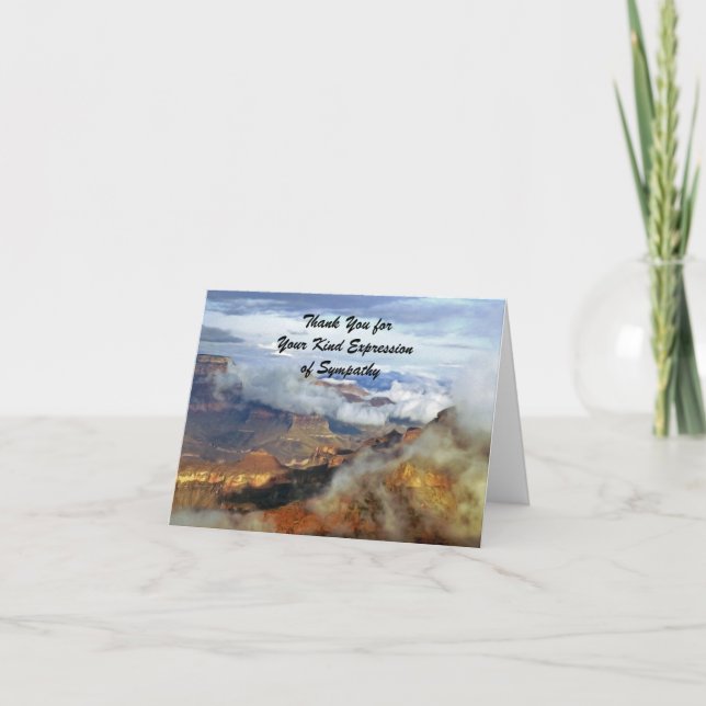 Merci de sympathie, nuages du Grand Canyon Note (Devant)