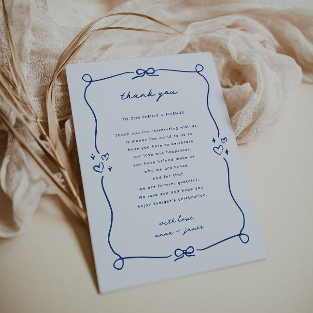 Merci de table Whimsical Blue Wedding (Créateur téléchargé)