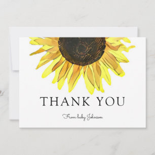 Merci de tournesol peint personnalisé