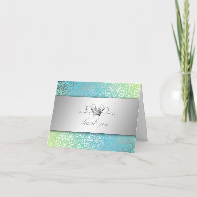 Merci de turquoise et de chaux de la damassé (Devant)