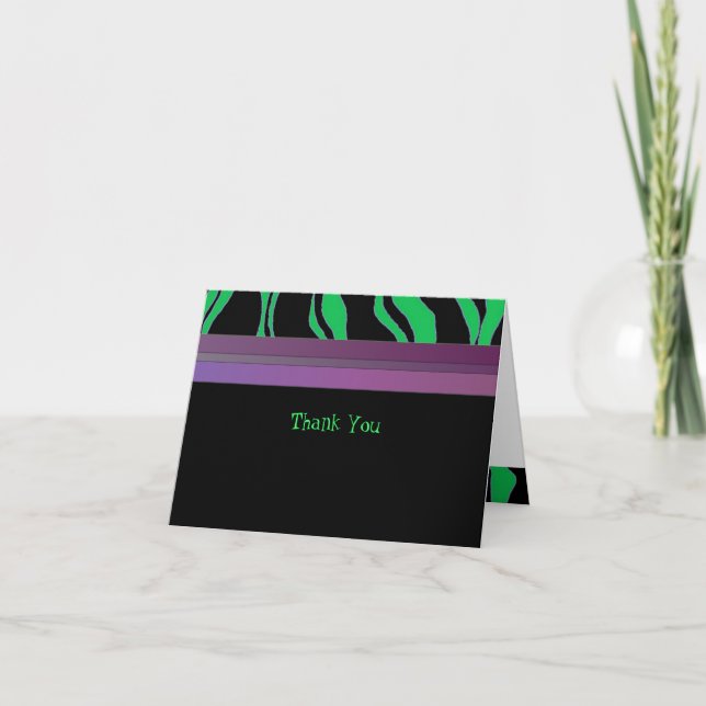 Merci de zèbres violets, verts et noirs (Devant)