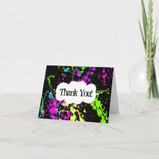 Merci d'éclaboussure de peinture ou carte de note