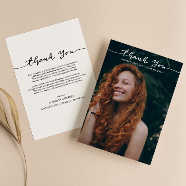 Merci décontracté manuscrit Script Graduate Photo (Créateur téléchargé)