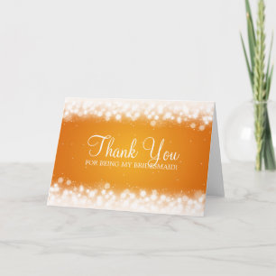 Merci Demoiselle d'Honneur Magie Étincelle Orange