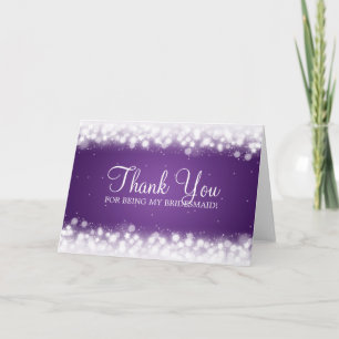 Merci Demoiselle d'Honneur Magie Étincelle Violet