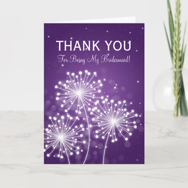 Merci Demoiselle d'Honneur Summer Sparkle Violet (Devant)