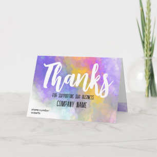 Merci d'entreprise Aquarelle colorée