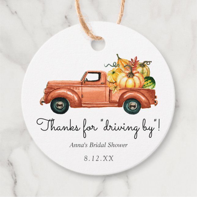 Merci d'être passé à l'automne Étiquette de faveur (Devant)