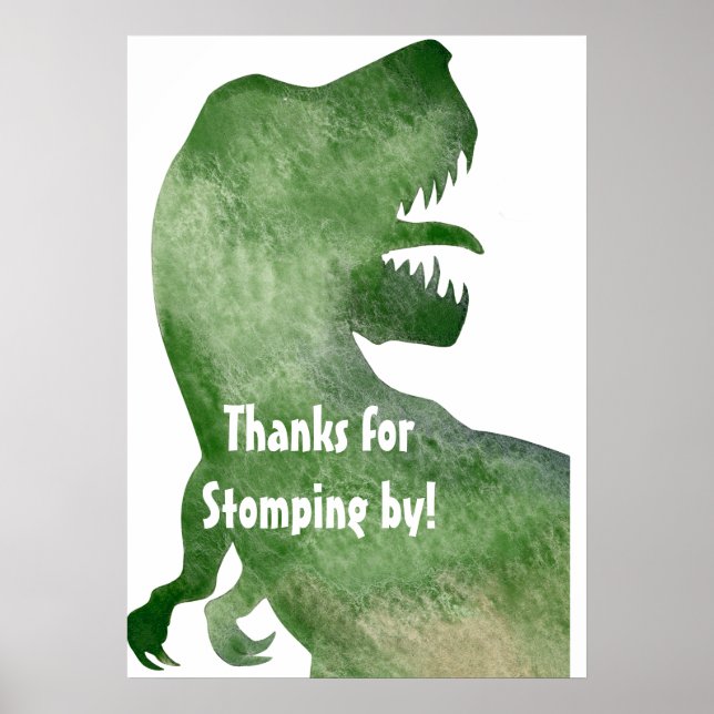 Merci d'être passé - Affiche de la Dino Party (Devant)