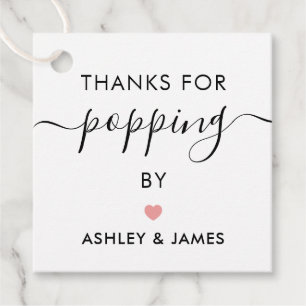 Merci d'être passé Tags, Étiquette de mariage, Ros