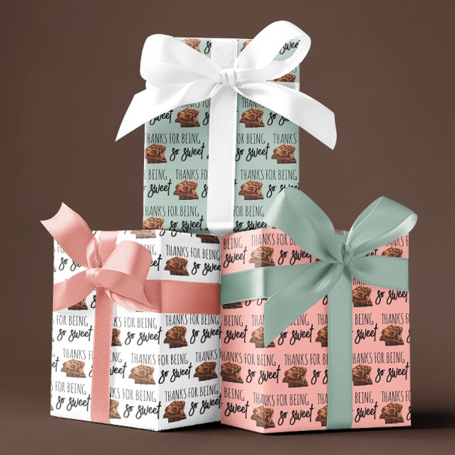 Merci D'Être Si Douce Feuilles De Papier À Envelop (Show your gratitude with these, "Thanks for being so sweet" wrapping paper sheets! )