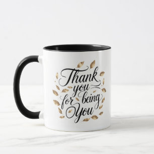 Merci d'être toi Mug à couronne florale
