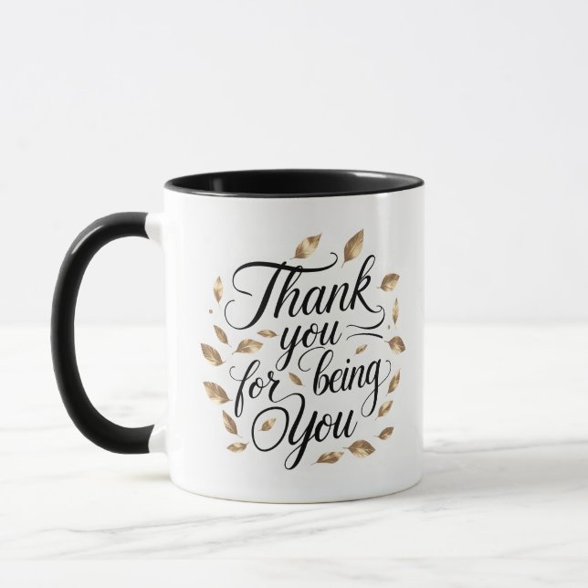 Merci d'être toi | Mug à couronne florale (Gauche)