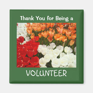 Merci d'être un aimant de BÉNÉVOLE Tulipe cadeaux