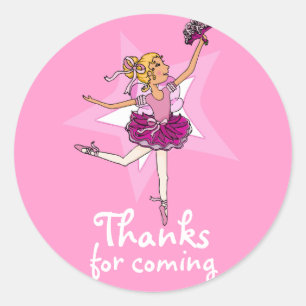 Merci d'être venu ballarina filles autocollant d'a