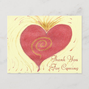 Merci d'être venu, cœur rouge