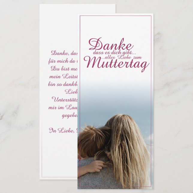 Merci d'exister, Fête des Mères, Mère & Enfant (Devant / Derrière)