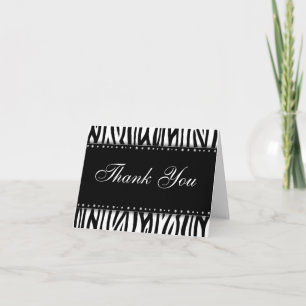 Merci Diamants Imprimés Zèbre Noir et Blanc
