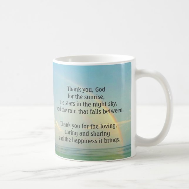 "Merci, Dieu" Café Mug (Droite)