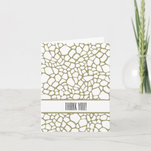 Merci d'impression de girafe blanche or