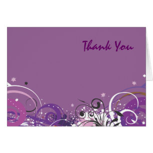 MERCI d'invitation du Bat mitzvah SWIRLS VIOLET