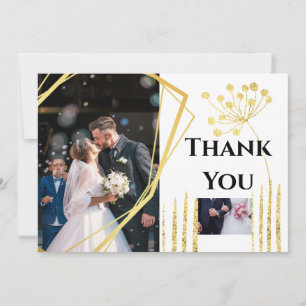 Merci DIY 2 photo géométrique or mariage chic