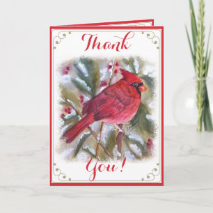 MERCI D'OISEAU CARDINAL ROUGE