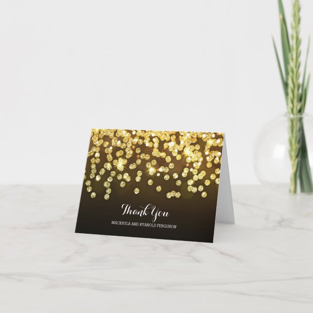 Merci d'or et de mariage de diamants noirs (Devant)