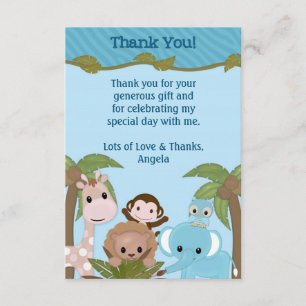 Merci doux de douche de bébés de jungle (style