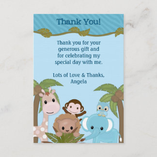 Merci doux de douche de bébés de jungle (style