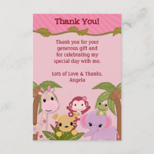 Merci doux de douche ROSE de bébés de jungle PLAT
