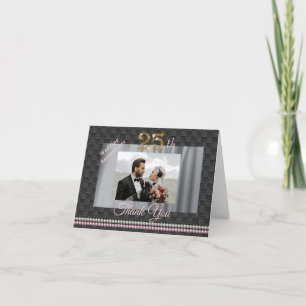 Merci du 25e anniversaire du Mariage Gold & Pearls