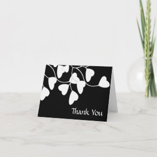 Merci du coeur blanc noir
