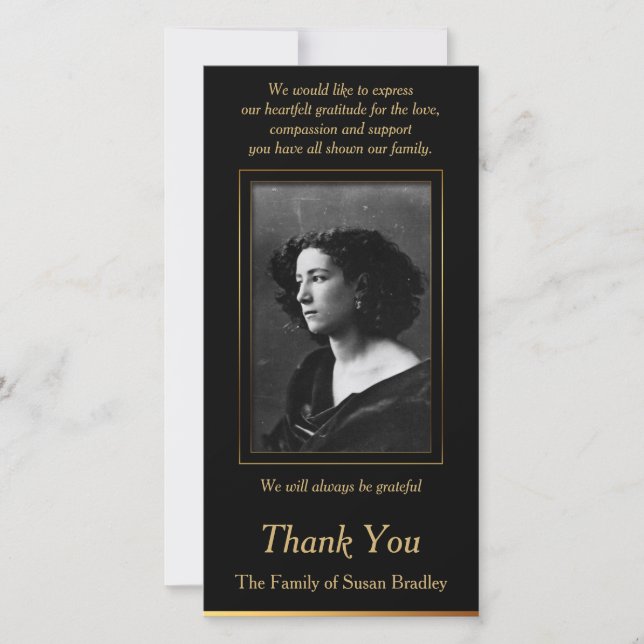 Merci élégant de sympathie de photo avec la (Devant)