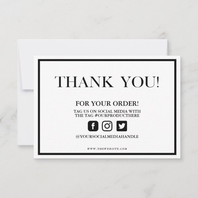 Merci élégant traditionnel Insertion de médias per (Devant)